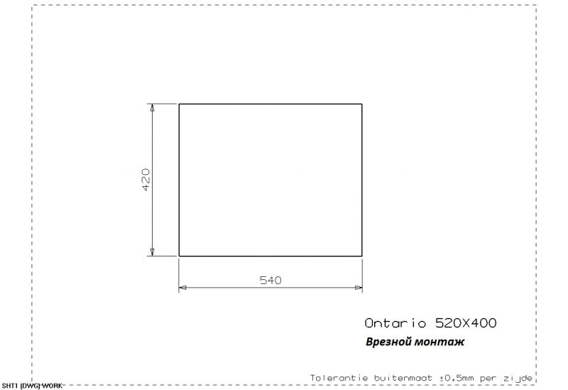 Кухонная мойка Reginox Ontario L 52x40 Flat lux 3597