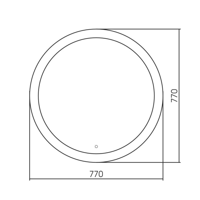 Зеркало ABBER Mond AG6202SL-0.77, 77х77 см, с подсветкой