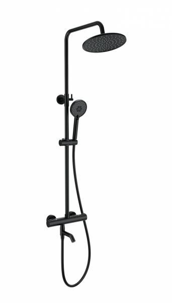 Душевая стойка с термостатом WONZON & WOGHAND WW-B3047-A1-MB Черный фото 1