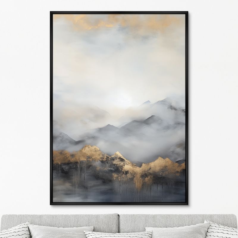 Репродукция картины ArtNoMore на холсте Landscape collection, Mountain peaks, No 1, 2024г. фото 1