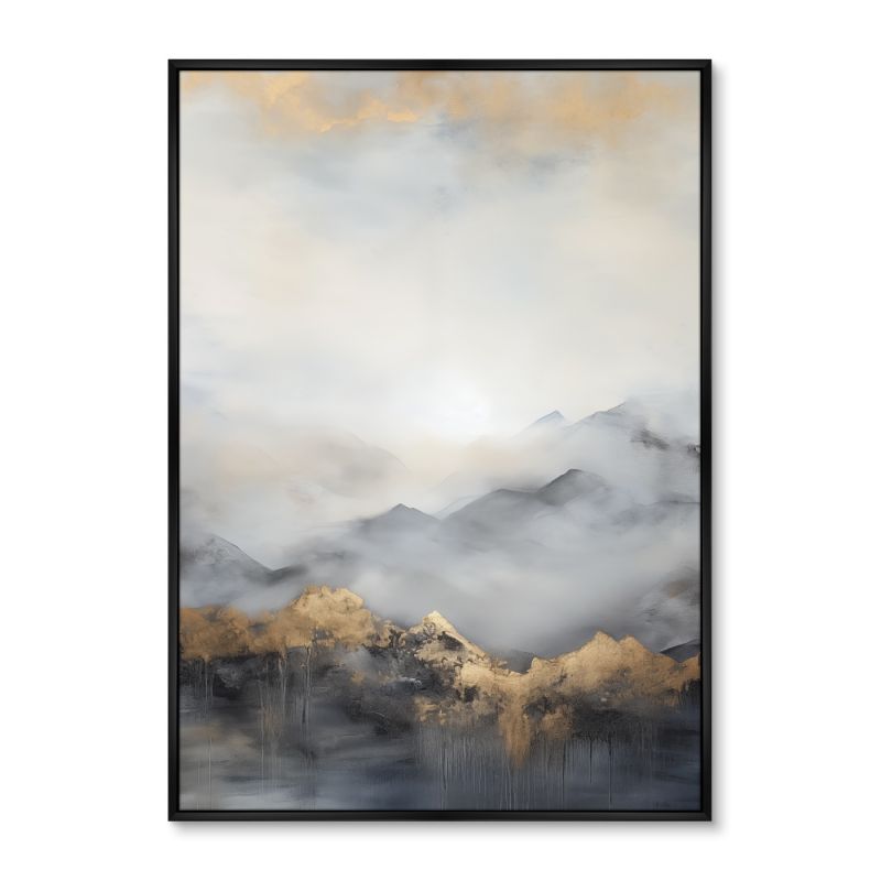Репродукция картины ArtNoMore на холсте Landscape collection, Mountain peaks, No 1, 2024г. фото 2