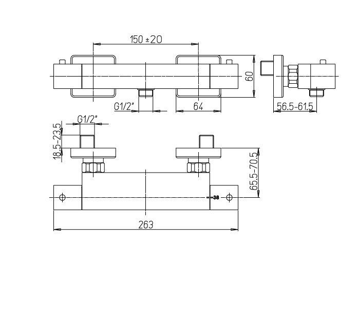 Смеситель для душа Paini Dax-Dax-R 84CR511THKM