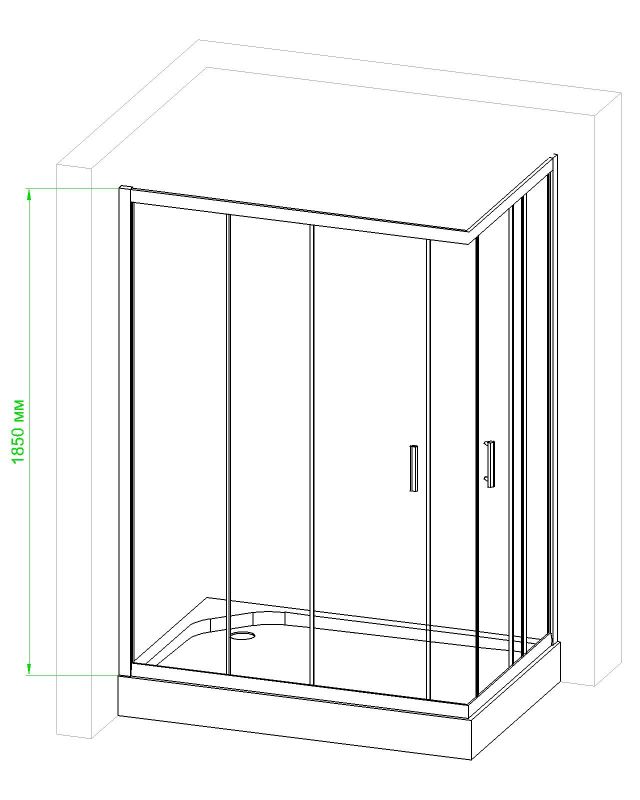 Душевой уголок Royal Bath  HPD RB8120HPD-C-CH фото 3