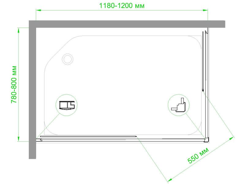 Душевой уголок Royal Bath  HPD RB8120HPD-C-CH фото 4