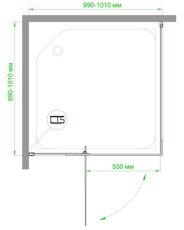 Душевой уголок Royal Bath RB HPVD-C, 100х100 см