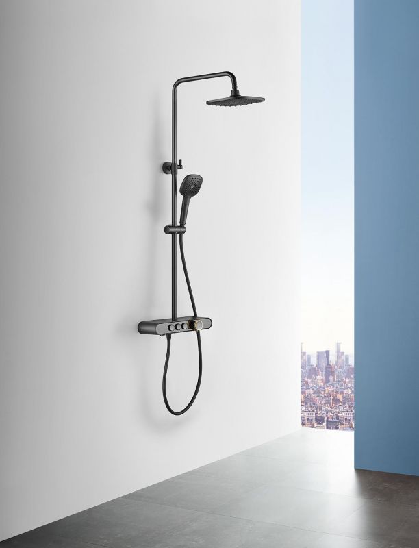 Душевая стойка ARROW AG3323SHMB, черный матовый фото 2