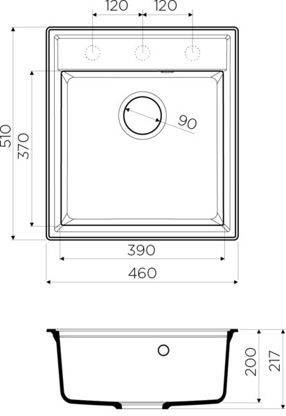 Кухонная мойка Omoikiri Daisen 46-BE 4993608 ваниль