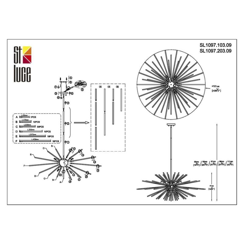 Светильник подвесной ST-Luce CALLIO SL1097.103.09