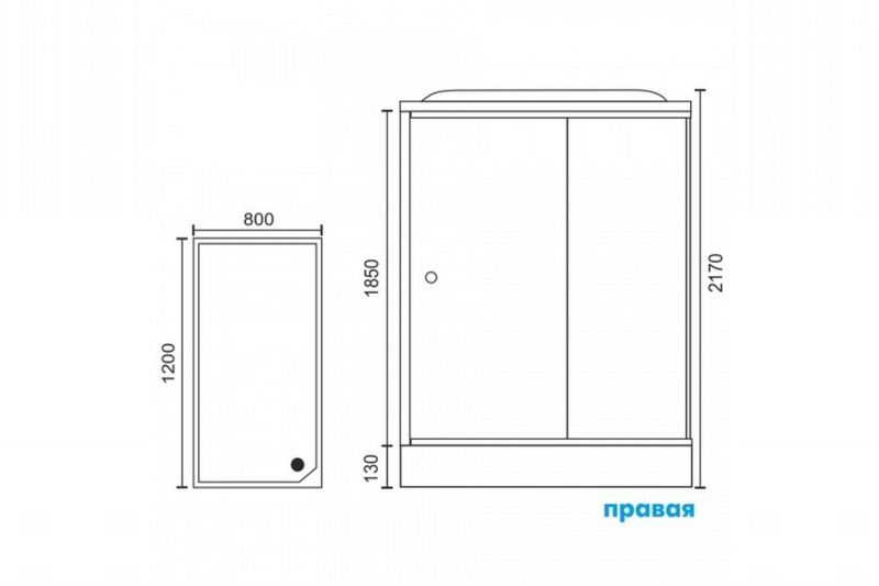 Душевая кабина Royal Bath НР RB8120HP6-WT-R 80x120 фото 3