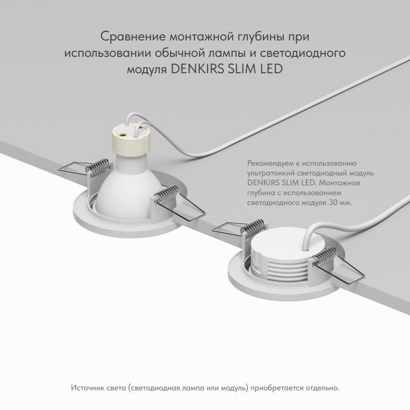 Встраиваемый светильник Denkirs DK2030-WH