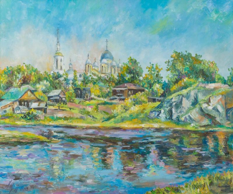 Картина "Вид на Преображенский храм, Верхотурье" Ирина Круглова