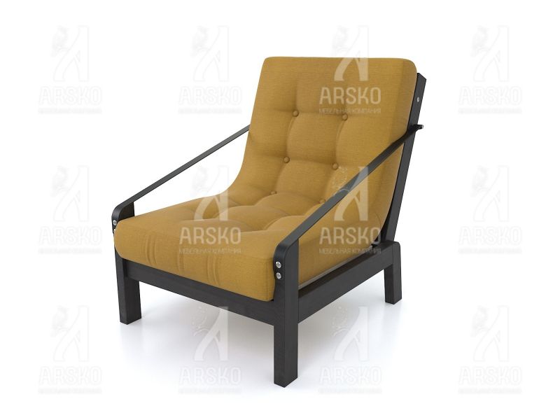 Кресло Локи венге желтая рогожка BD-2161235