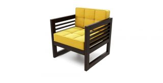 Кресло Сега венге велюр желтый BD-2283482