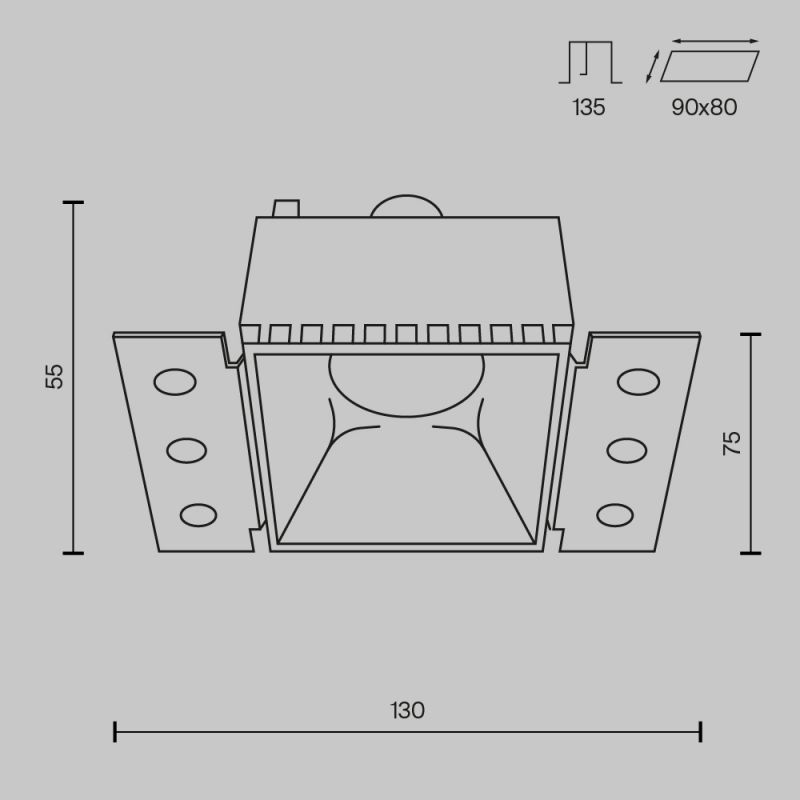 Встраиваемый светильник Maytoni Downlight Share DL051-01-GU10-SQ-W