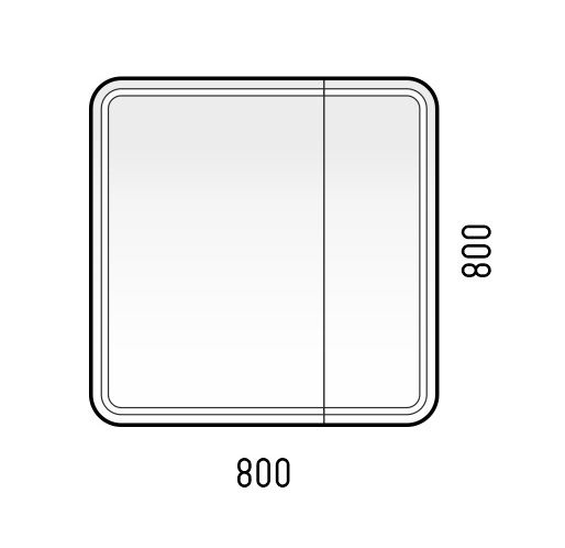 Зеркальный шкаф Corozo Алабама SD-00000902 80х80 см с подсветкой