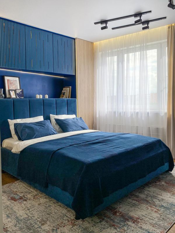 Турецкий ковер из полиэстера и полипропилена Carpet «EFES» D148C-L.GRY-L.BLU 80 x 150 см фото 6