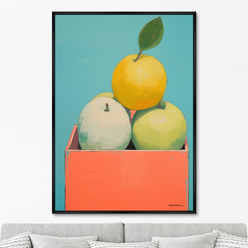 Репродукция картины ArtNoMore на холсте Box full of apples, 2024г. фото 1