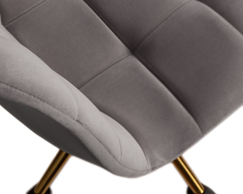 Офисное кресло Dobrin 9800-Gold-LM DIANA, цвет серый велюр (MJ9-75)