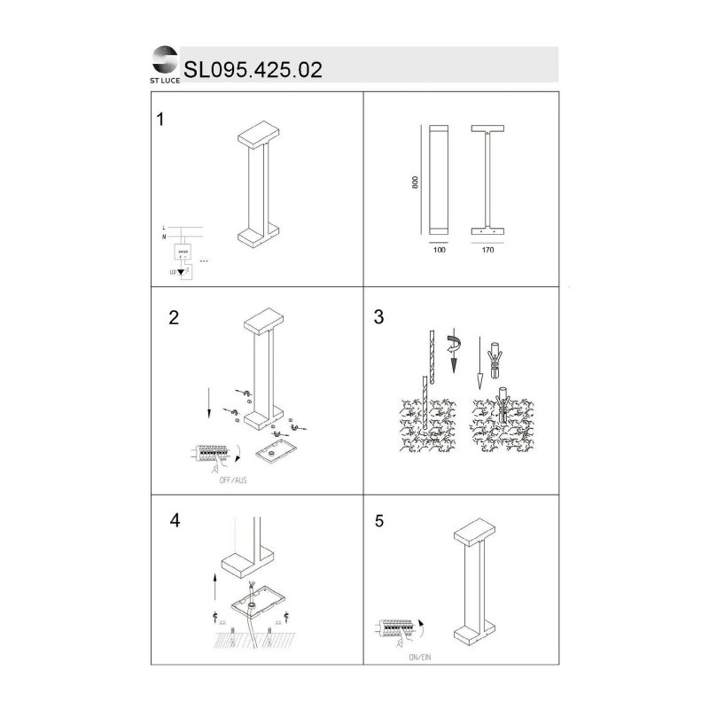 Светильник уличный наземный ST Luce Distesa SL095.425.02