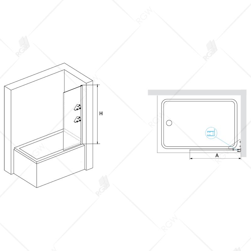 Ограждение на ванну RGW Screens SC-54 03115408-11 80 см