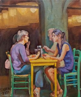 Картина "Кафе в Лионе" Гаянэ Добровольская