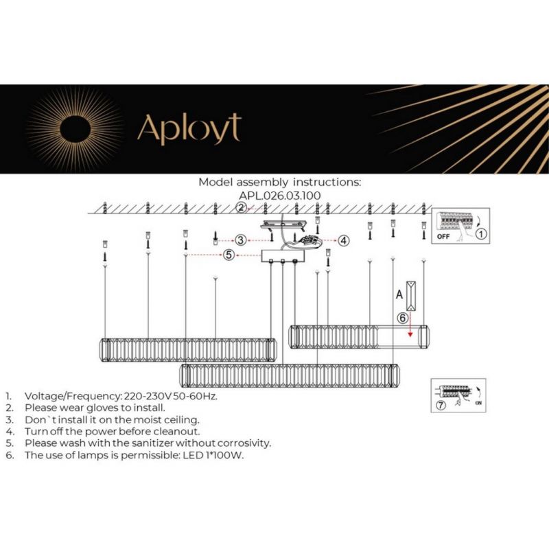 Люстра подвесная Aployt Nicoletta APL.026.03.100