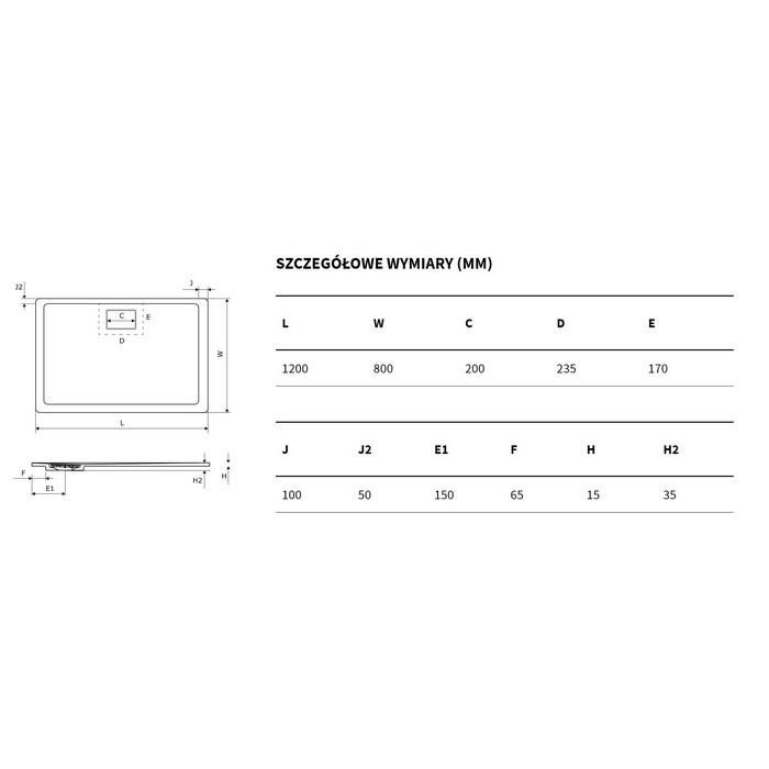 Душевой поддон Excellent Lavano BREX.1103.120.080.CON 120x80 см