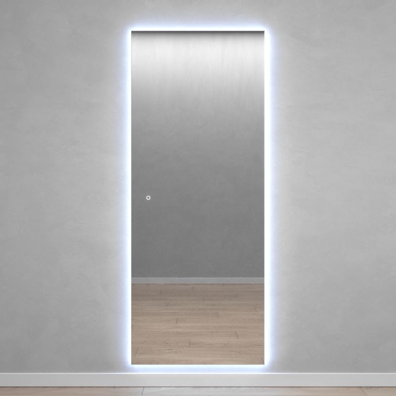 Зеркало безрамное с холодной HALFEO Slim NF LED XL BD-2839129, с сенсорным выключателем