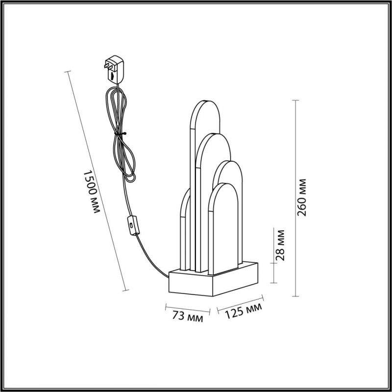 Настольная лампа Odeon Light FOROS 5437/12TL