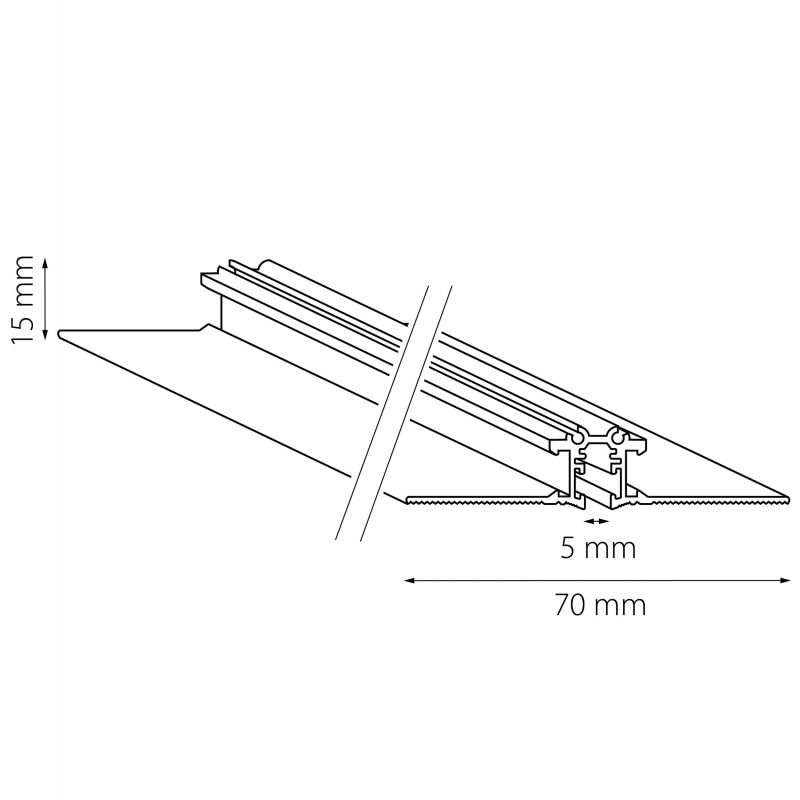 Трек встраиваемый однофазный Lightstar LINEA 24V 506217 фото 2