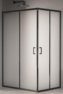 Душевой уголок RGW PA-040B 80x120 см, профиль черный, стекло матовое