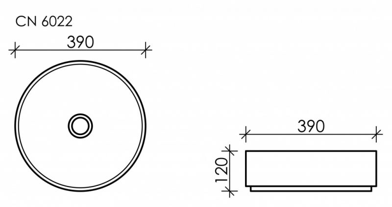 Раковина-чаша круглая Ceramica Nova Element CN6022 Ø39