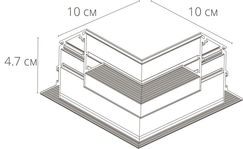 Коннектор угловой для магнитного шинопровода Arte Lamp LINEA-ACCESSORIES A480706 фото 2