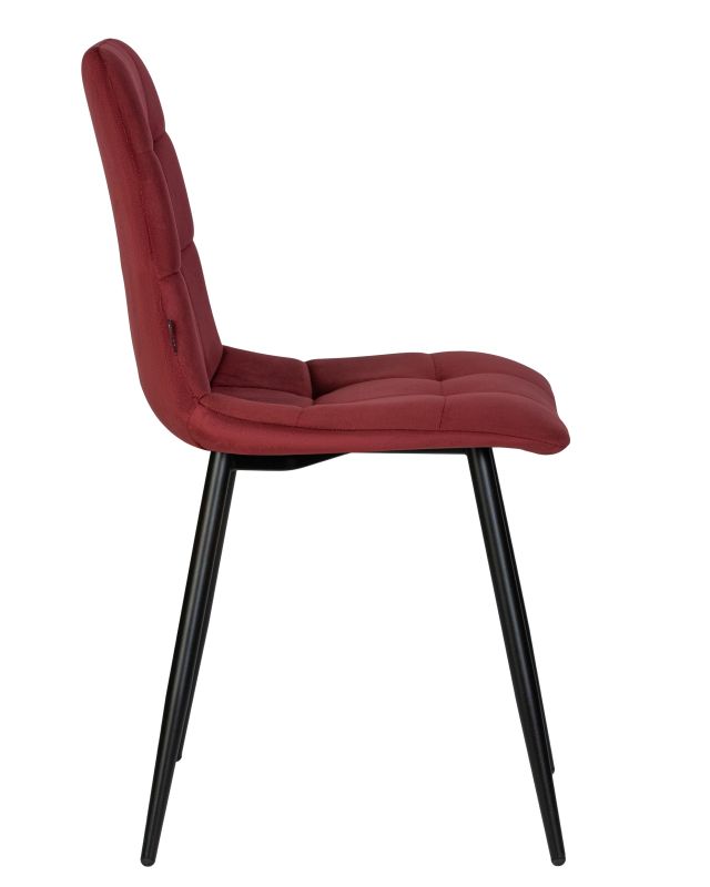 Обеденный стул Dobrin 005 DOBRIN CHILLY, цвет сиденья бордовый Holland 47, цвет основания черный