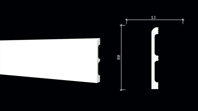 Плинтус Decor Dizayn Грани 23 DD706 80х13x2000 мм фото 4