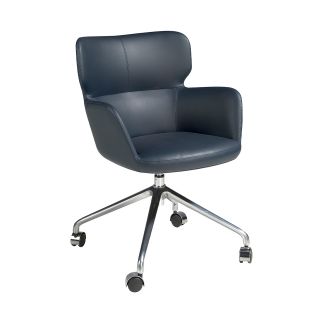 Поворотный офисный стул 4110/A208-5C синий с подлокотниками Angel Cerda BD-2608004