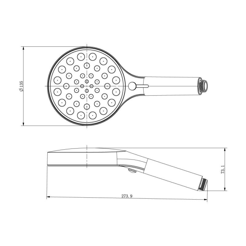 Комплект верхний душ с держателем, ручной душ со шлангом Vincea Inspire VSHH-3I2AHCH хром фото 4