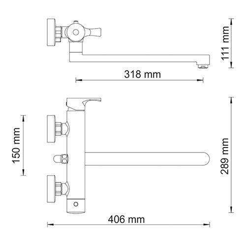 Смеситель для ванны с душем WasserKRAFT Berkel 4802L