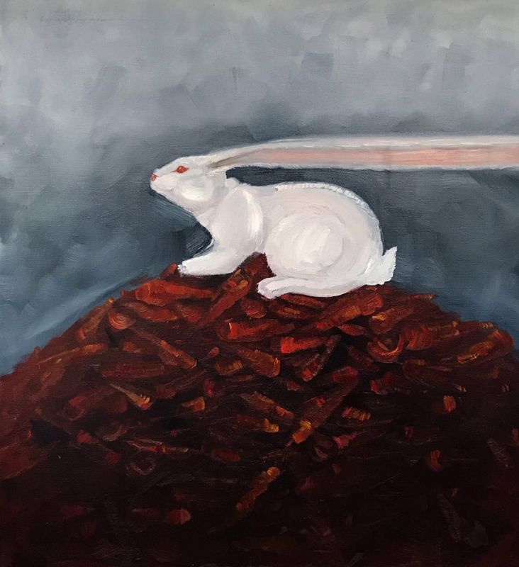 Диптих "THE RABBIT DIPTYCH" Марина Дерягина