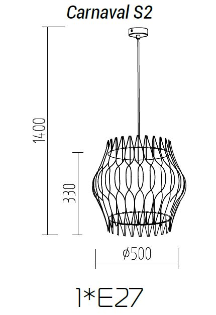 Подвесной светильник TopDecor Carnaval S2 01 02/silver