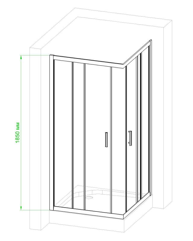 Душевой уголок Royal Bath RB1011HPD-T-CH, 110х100 см