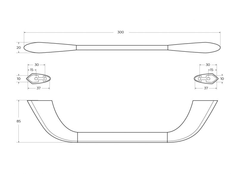 Полотенцедержатель CEZARES LINER-TH02-01, хром