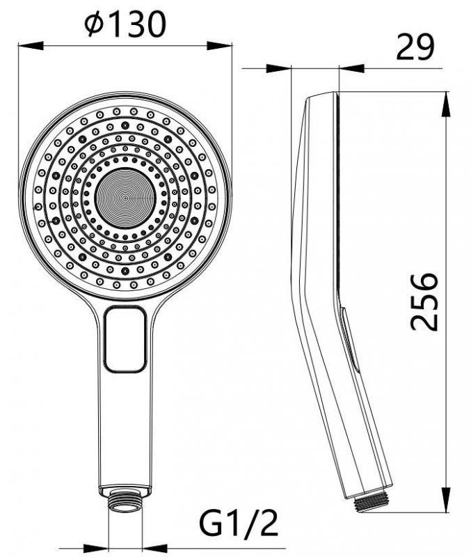 Ручной душ ESKO SPL1403, хром