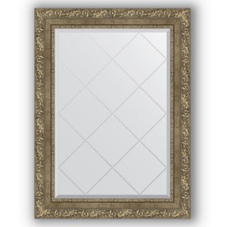 Зеркало с гравировкой в багетной раме 65x87 Evoform EXCLUSIVE-G BY 4102 виньетка античная латунь