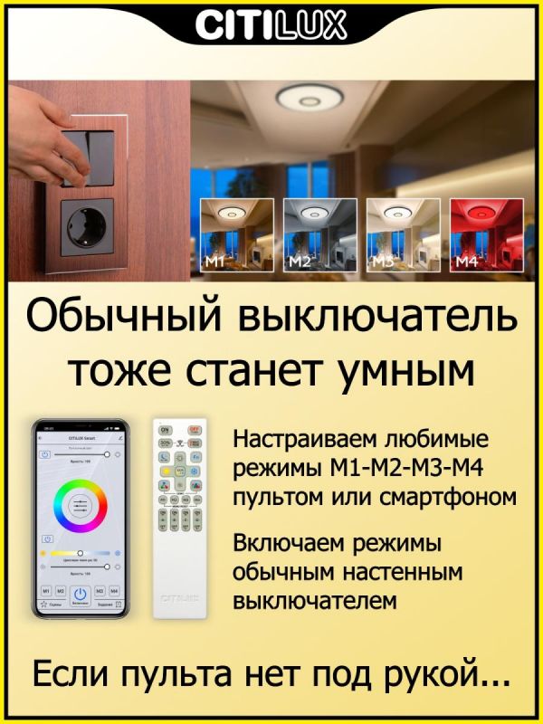 Люстра потолочная Citilux Старлайт Смарт CL703A40G фото 21