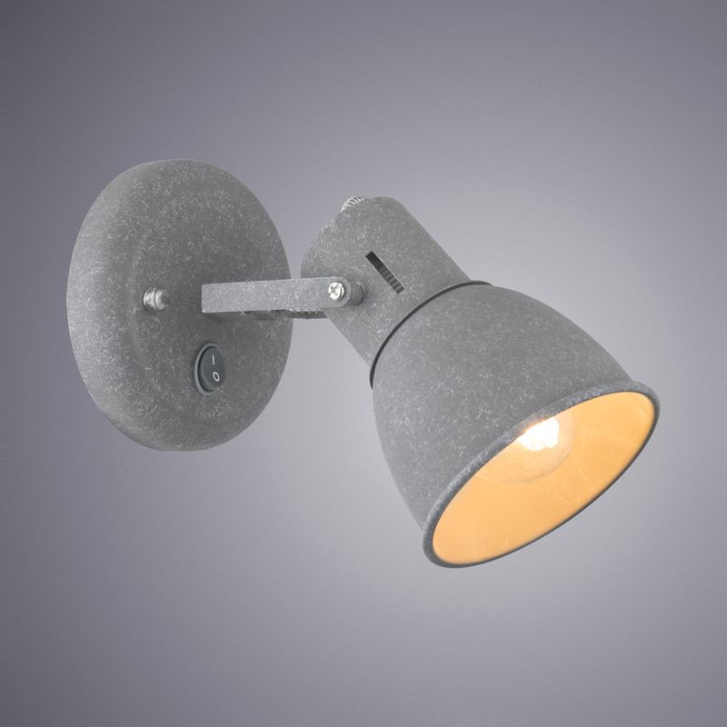 Настенный светильник поворотный с выключателем Arte Lamp A1677 A1677AP-1GY фото 1