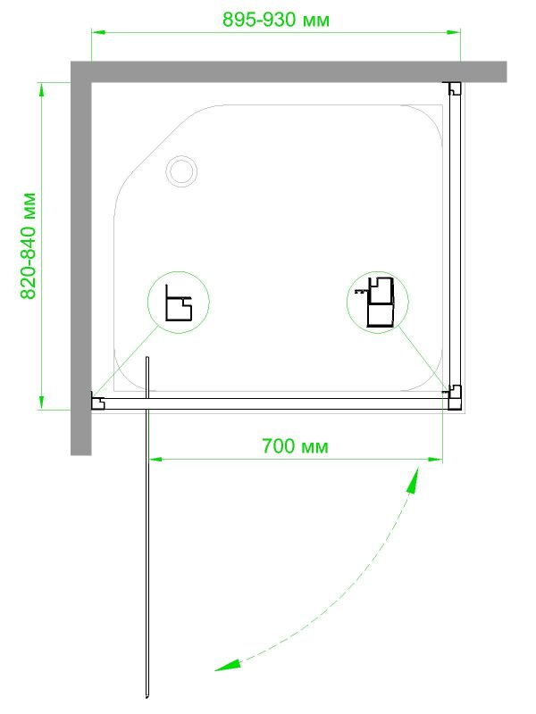 Душевой уголок Royal Bath  HV RB8090HV-C-CH фото 4