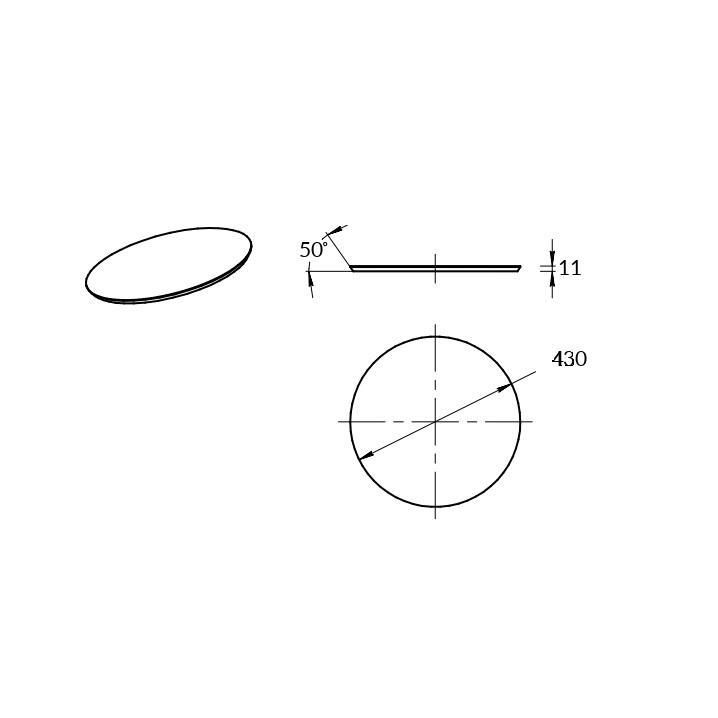 Круглая полка Kerama Marazzi Cono Onice CO4.VT278\431 43,1  см, розовая