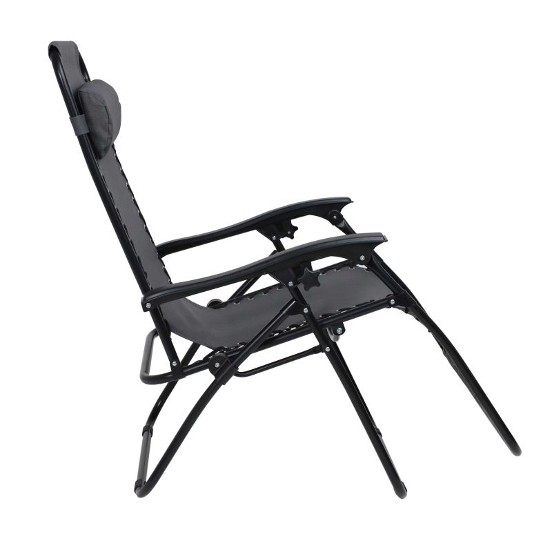 Кресло складное Relax, серый, ткань 87208