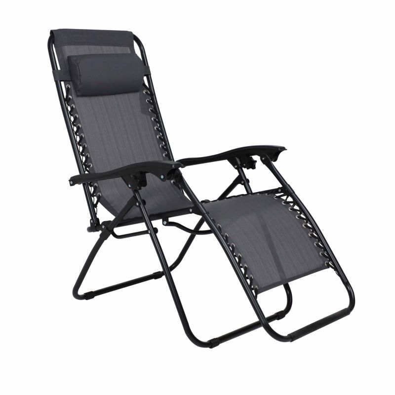 Кресло складное Relax, серый, ткань 87208